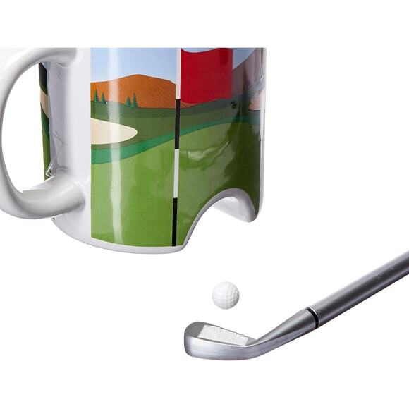 New in Box! Kikkerland Putter Cup Golf Mug with Mini Club and Ball - Picture 2 of 3